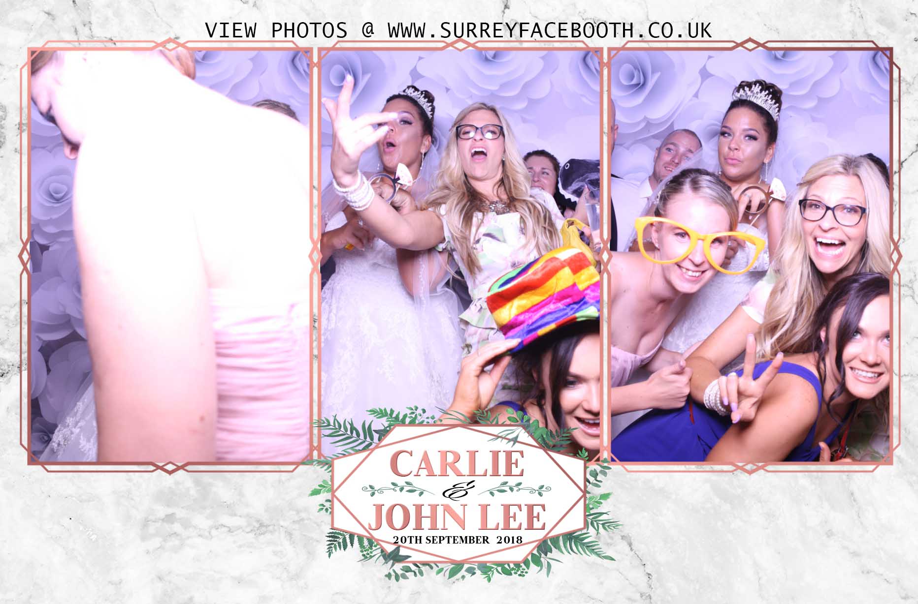 John & Carlie's Wedding | View more photos from the event at galleries.surreyfacebooth.co.uk/u/Surrey-FaceBooth/John-Carlies-Wedding